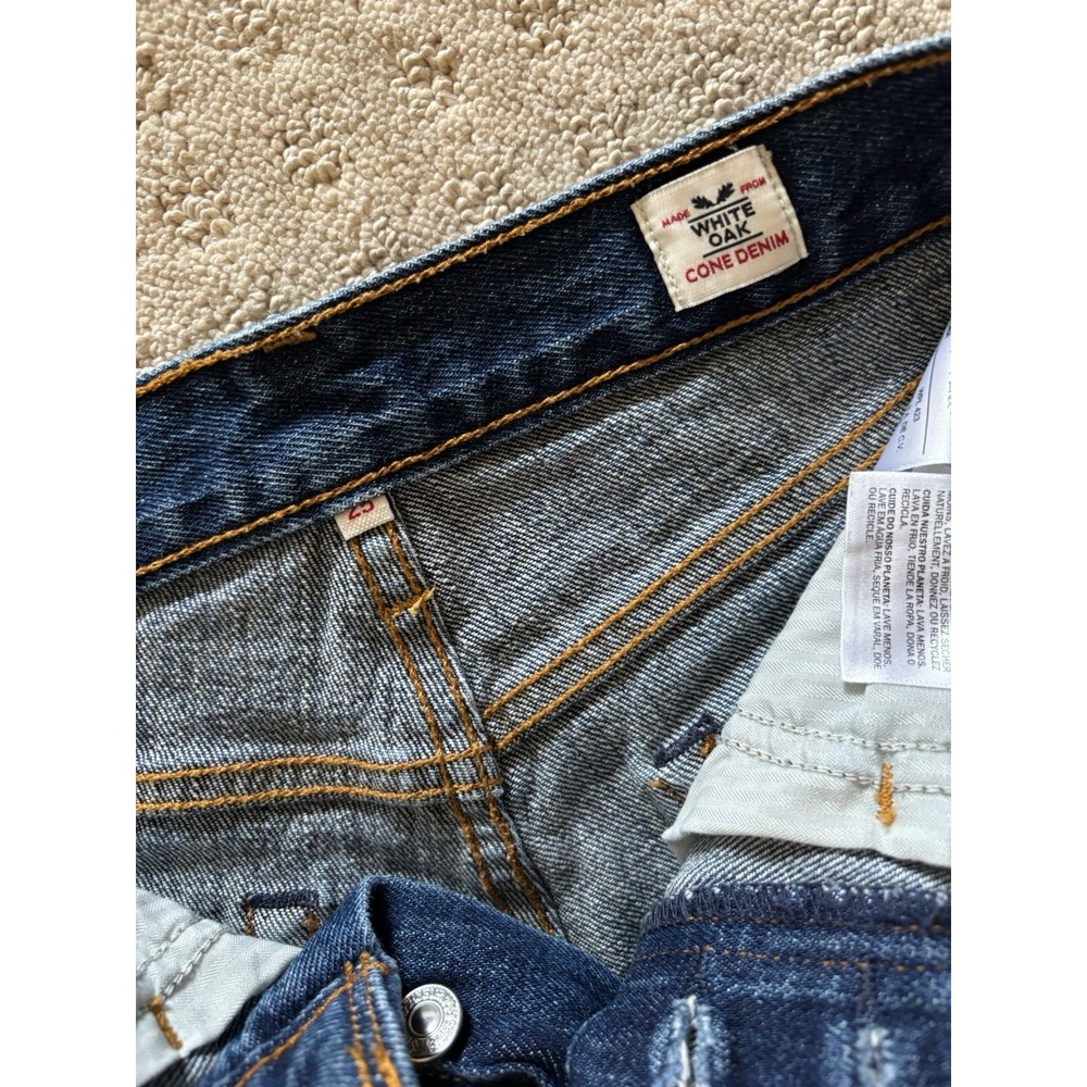 Levis 501 Denim Shorts Womens 25 White Oak Cone Cuffed Preppy Cottagecore - Picture 7 of 10